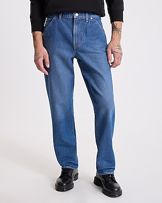 Straight Light Wash Stretch Carpenter Jeans