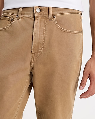 Loose Tan Stretch Jeans