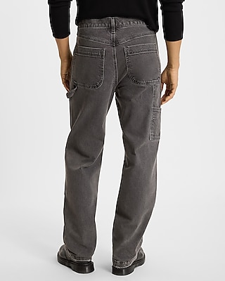 Baggy Black Wash Workwear Jeans