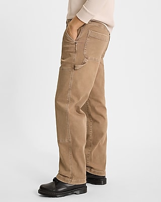 Baggy Light Brown Stretch Carpenter Jeans