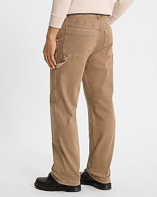 Baggy Light Brown Stretch Carpenter Jeans