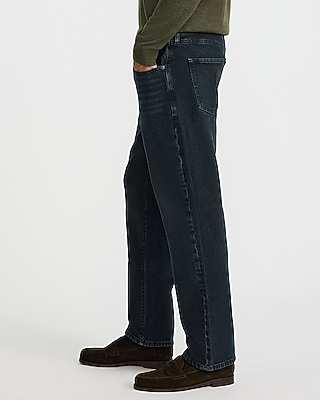 Loose Dark Wash Stretch Jeans
