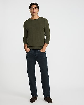 Loose Dark Wash Stretch Jeans