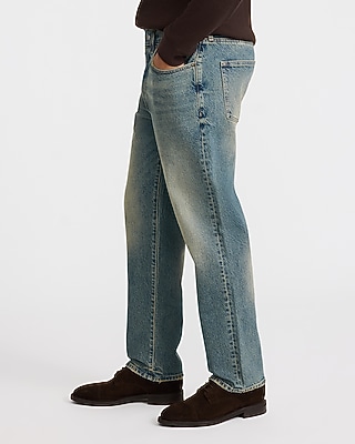 Loose Medium Wash Stretch Jeans