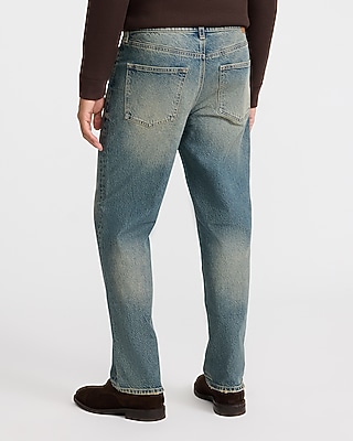 Loose Medium Wash Stretch Jeans