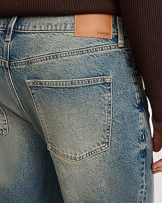 Loose Medium Wash Stretch Jeans