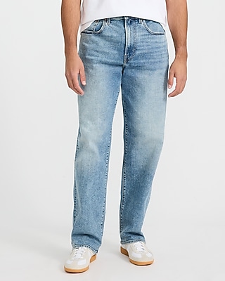 Baggy Light Wash Stretch Jeans