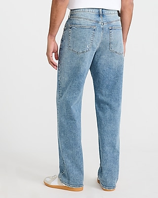 Baggy Light Wash Stretch Jeans