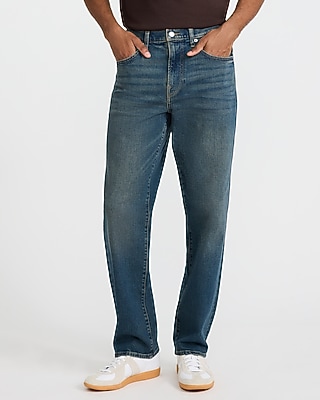 Loose Dark Wash Stretch Jeans