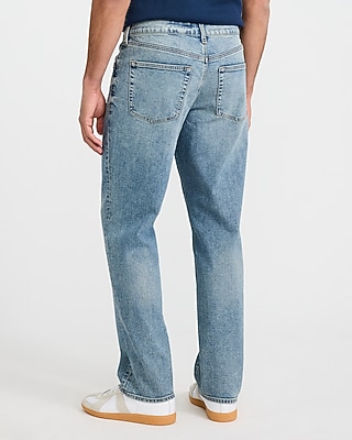 Loose Medium Wash Stretch Jeans