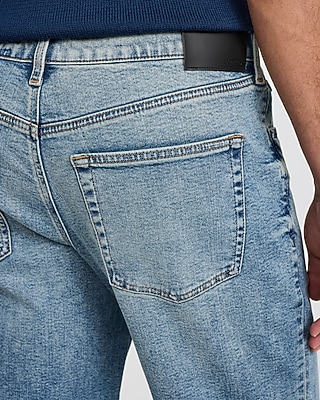 Loose Medium Wash Stretch Jeans