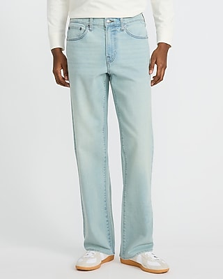 Loose Light Wash Stretch Jeans