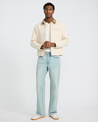 Loose Light Wash Stretch Jeans