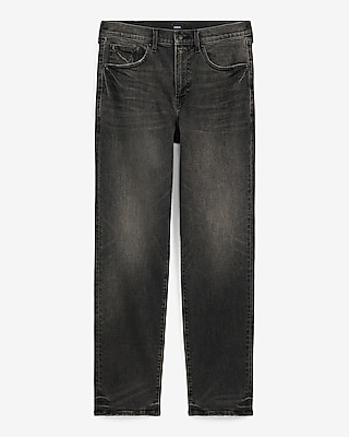 Loose Washed Black Stretch Jeans