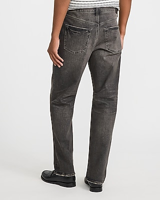 Loose Washed Black Stretch Jeans