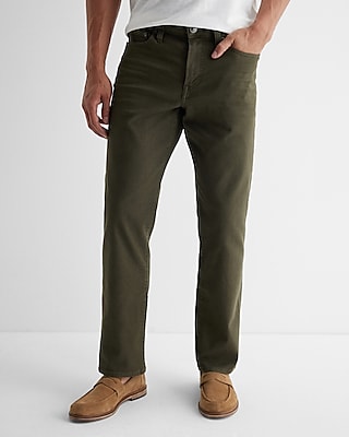 Olive green stretch on sale jeans