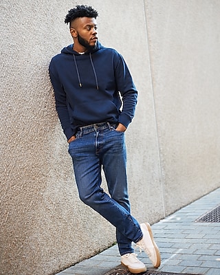 tapered athletic jeans