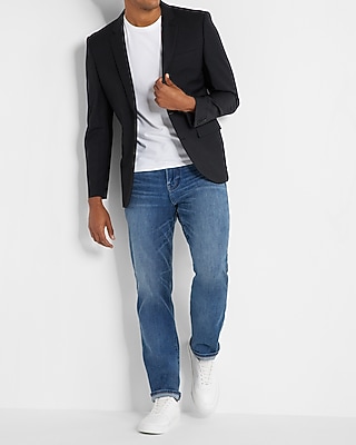 Straight Fit Medium Wash 4-Way Hyper Stretch Jeans