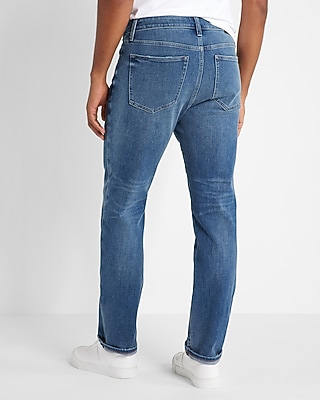 Straight Fit Medium Wash 4-Way Hyper Stretch Jeans
