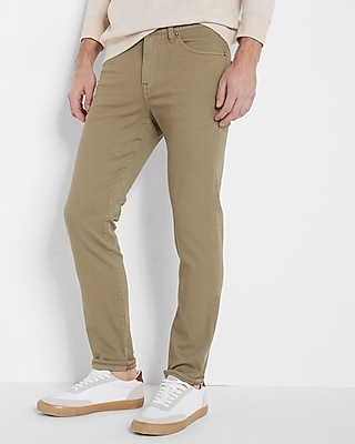 athletic tapered slim frosted sage hyper stretch jeans