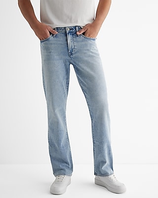 bootcut light wash stretch jeans
