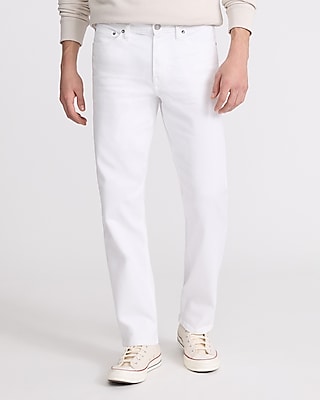 Straight White Stretch Jeans