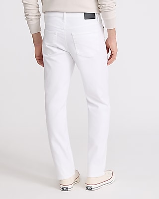 Straight White Stretch Jeans