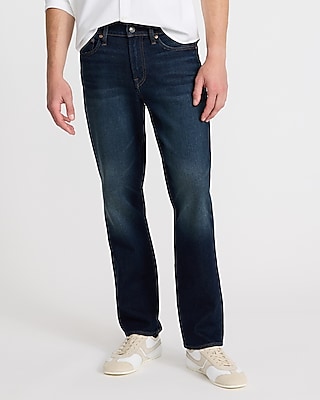 Straight Dark Wash Stretch Jeans