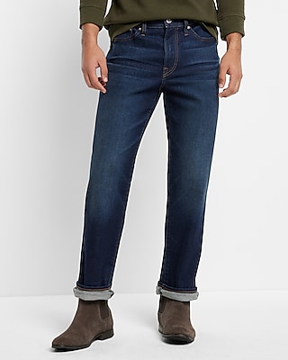 Straight Dark Wash Stretch Jeans