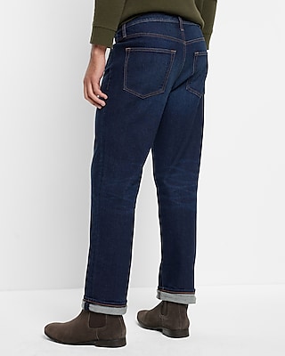 Straight Dark Wash Stretch Jeans