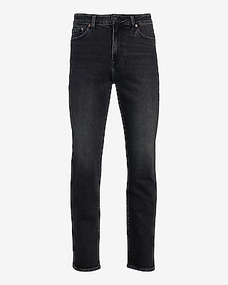 Straight Black Stretch Jeans