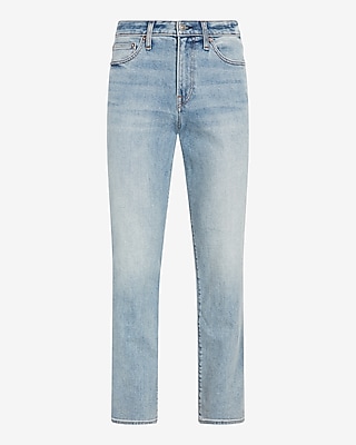 Straight Light Wash Stretch Jeans