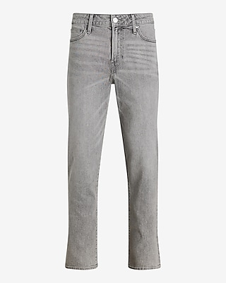 Straight Gray Wash Hyper Stretch Jeans