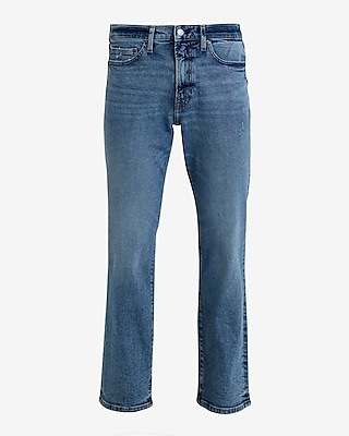 Straight Light Wash Stretch Jeans