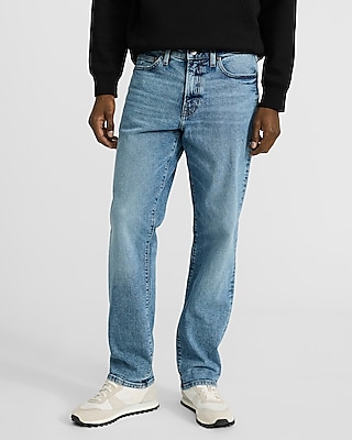 Straight Light Wash Stretch Jeans