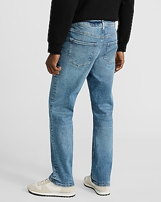 Straight Light Wash Stretch Jeans