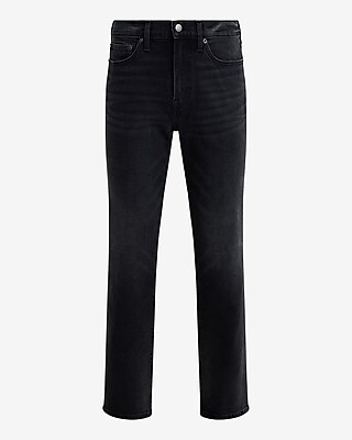 Straight Black Wash Stretch Jeans