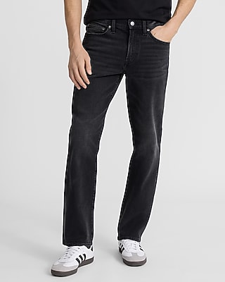 Straight Black Wash Stretch Jeans