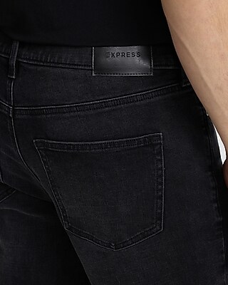 Straight Black Wash Stretch Jeans
