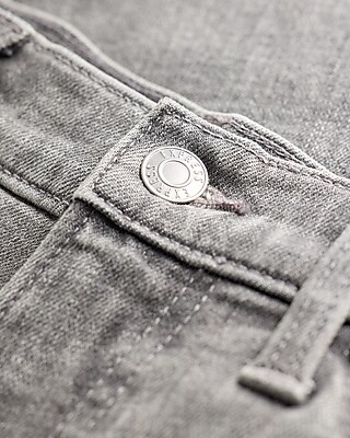 Straight Gray Wash Stretch Jeans