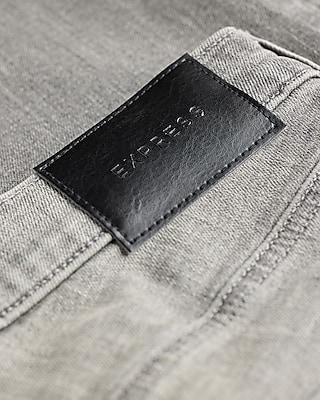 Straight Gray Wash Stretch Jeans