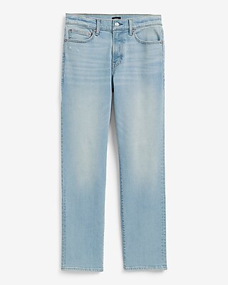 Straight Light Wash Stretch Jeans - image 5