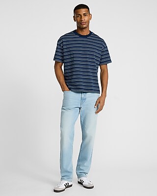 Straight Light Wash Stretch Jeans - image 2