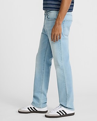 Straight Light Wash Stretch Jeans - image 3