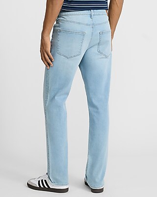 Straight Light Wash Stretch Jeans - image 4