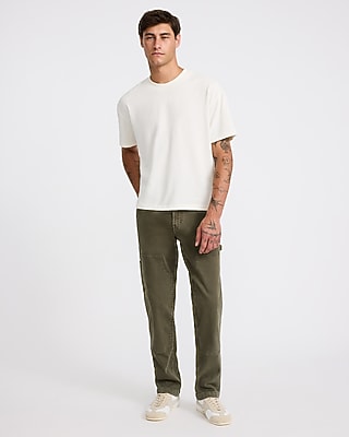 Straight Light Wash Stretch Carpenter Jeans
