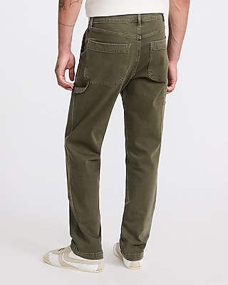 Straight Olive Green Carpenter Jeans