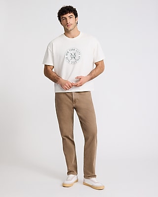 Straight Light Brown Hyper Stretch Jeans