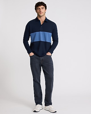 Straight Dark Wash Stretch Jeans