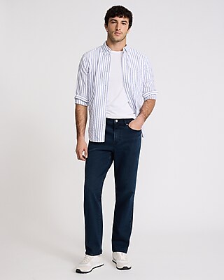 Straight Dark Wash Stretch Jeans